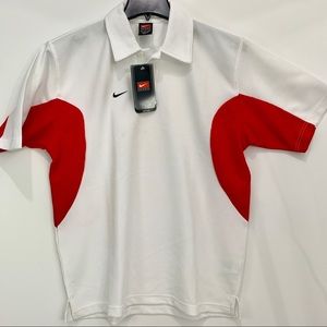 Nike S Polo red white blue swoosh